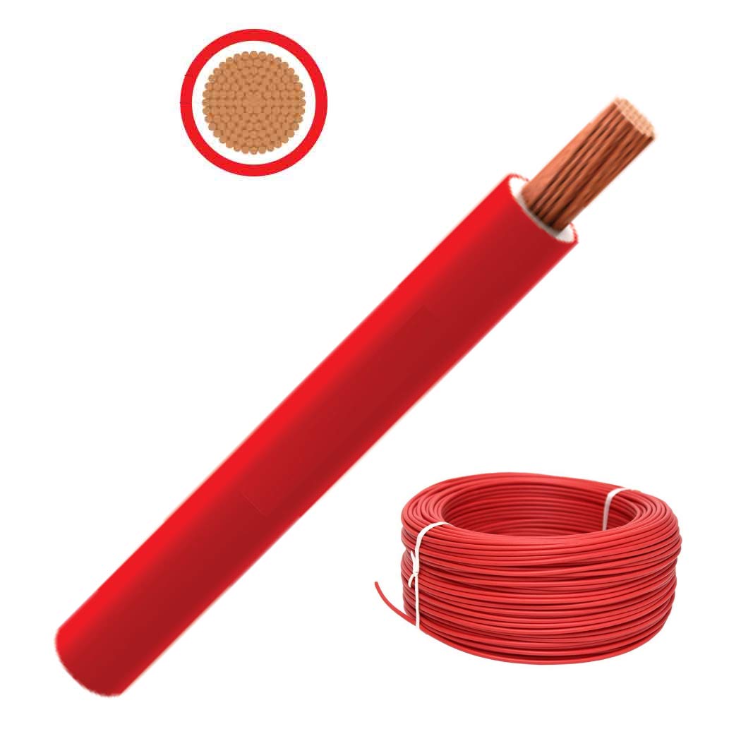 RR Red Single Core Panel Wire 2.5 mm², Available by Meter, Provides Safe and Efficient Power Transmission for Panel Wiring